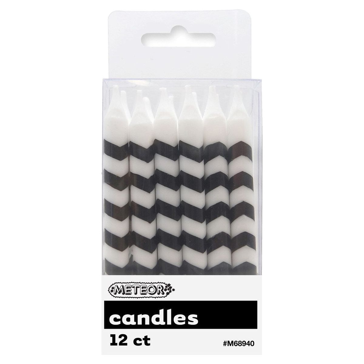 Chevron Birthday Candles - Midnight Black - Dollars and Sense