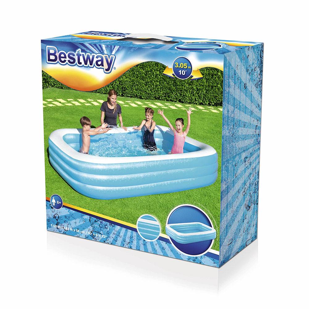 Bestway Pool Rectangular Blue - 305x183x56cm