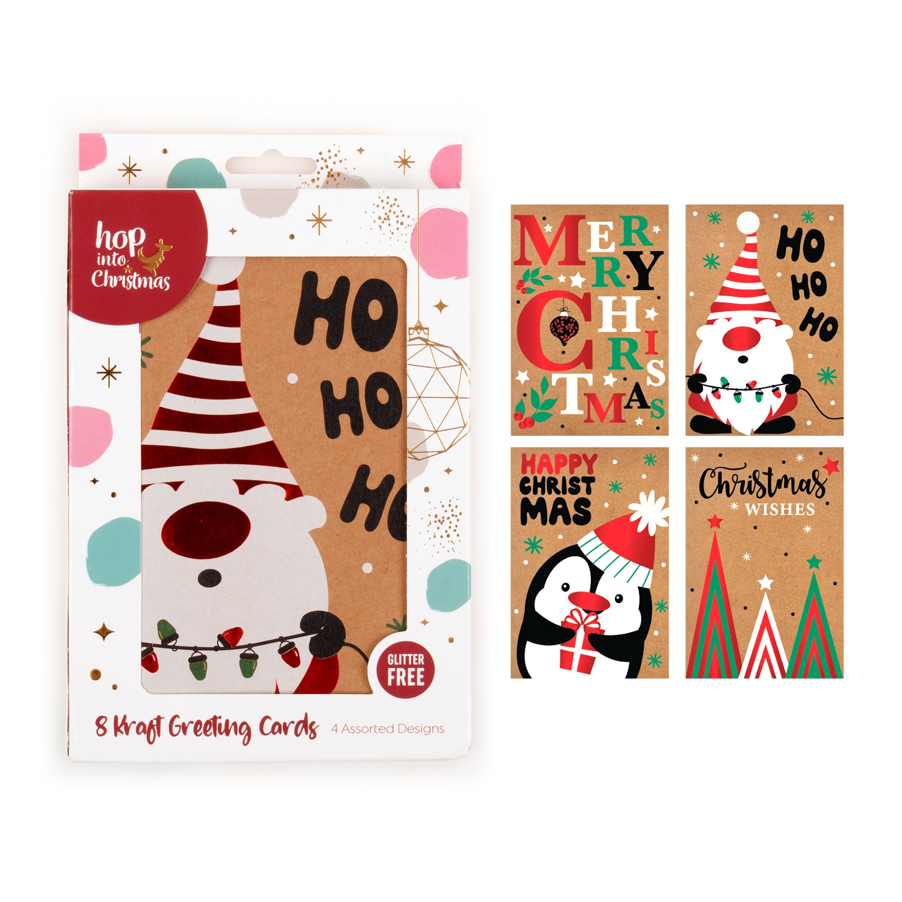 Christmas Kraft Cards - Foiled - Dollars and Sense