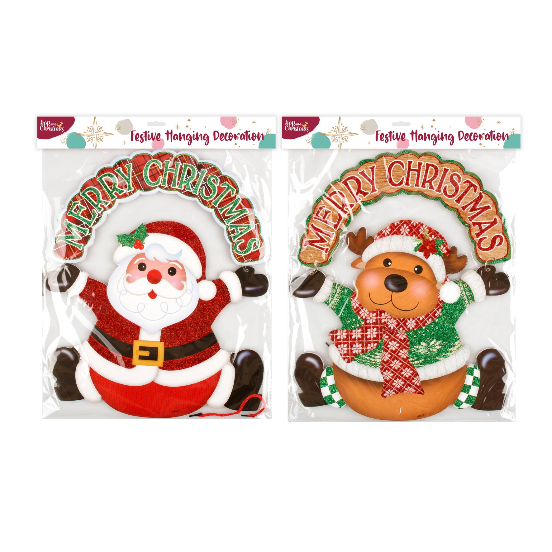 Christmas Hanging Decoration - Glitter - Dollars and Sense