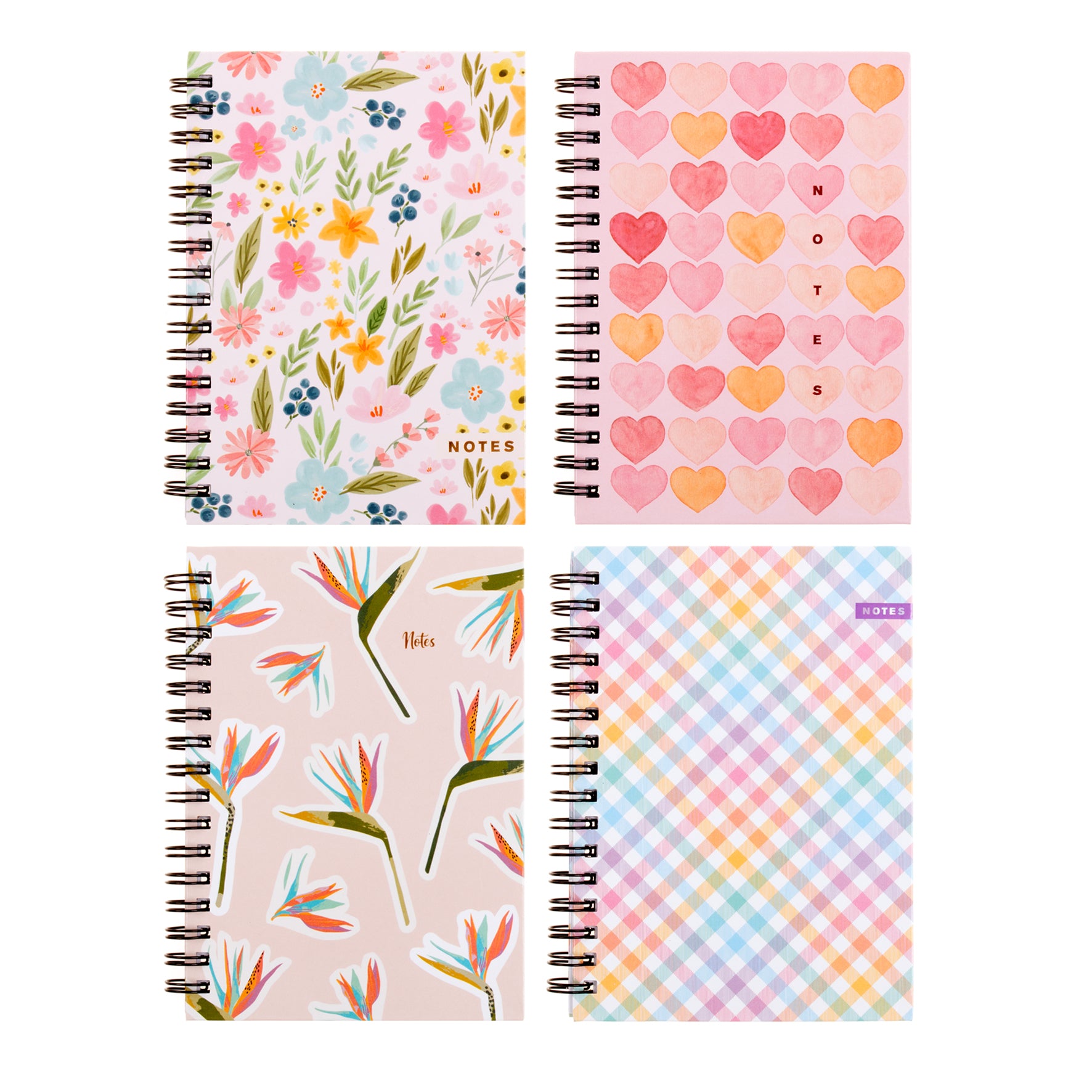 Spiral Notebook Hard Cover Printed - Assorted