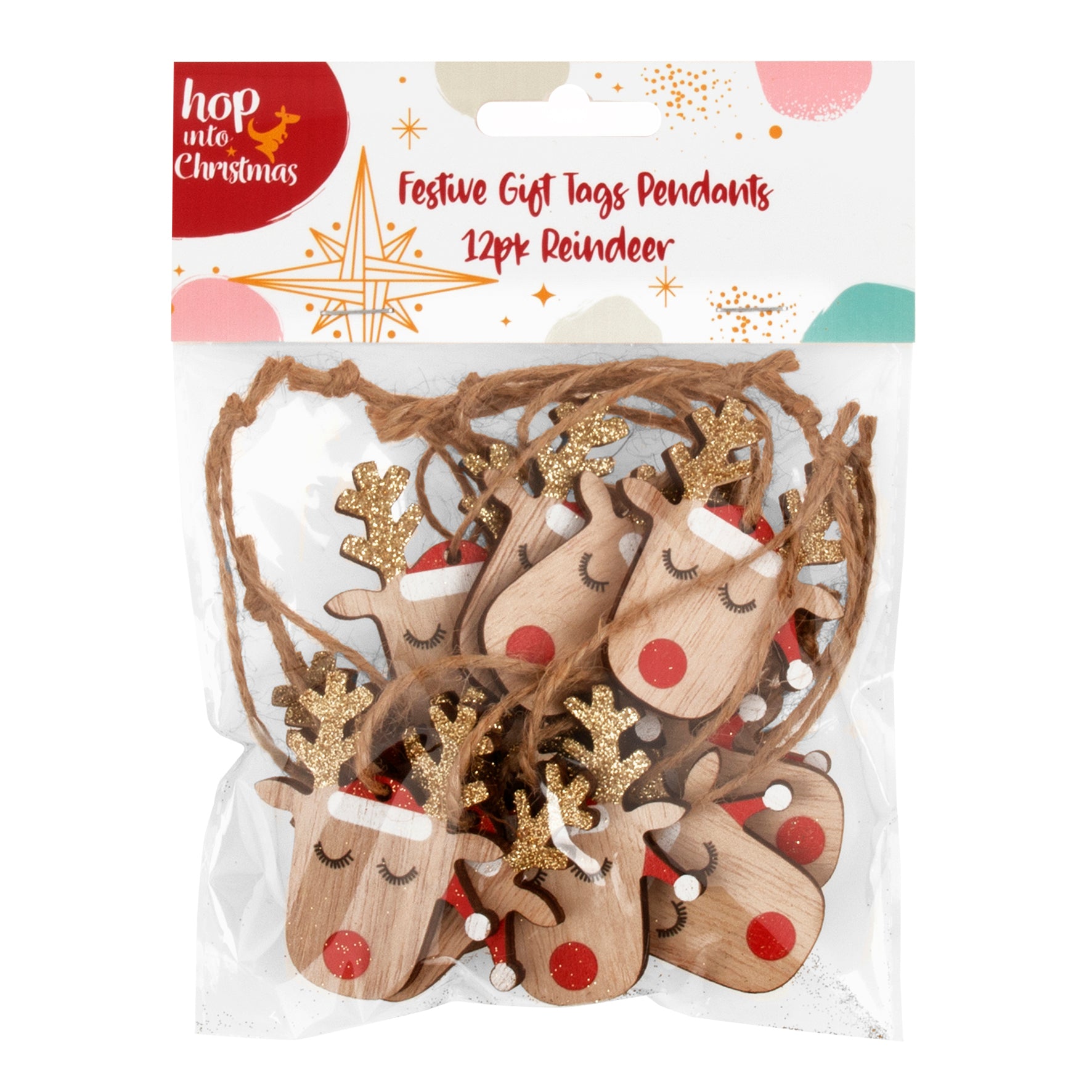 Christmas Pendant Gift Tags - Reindeer - Dollars and Sense