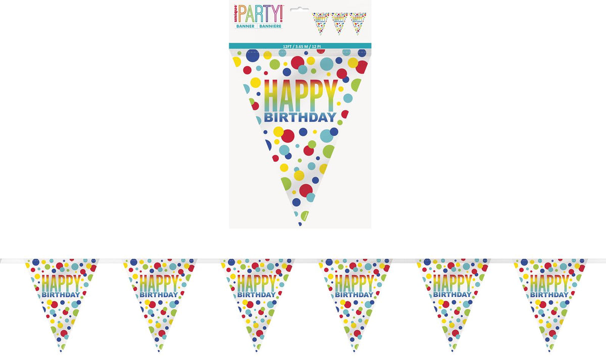 Flag Banner - Rainbow Spots - Dollars and Sense