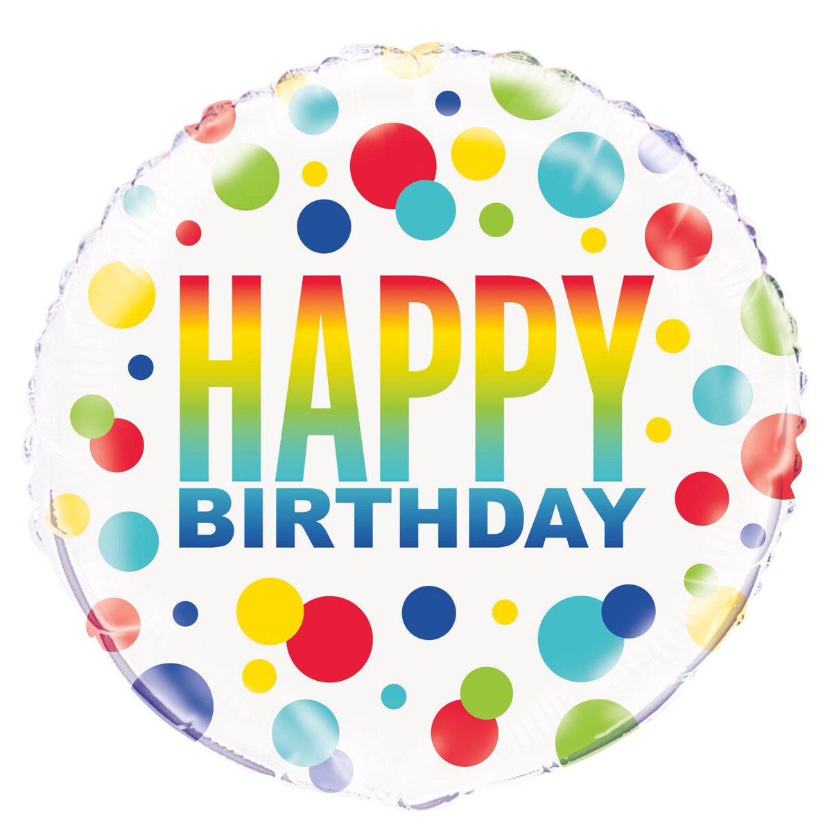 Foil Balloon - Rainbow Spots