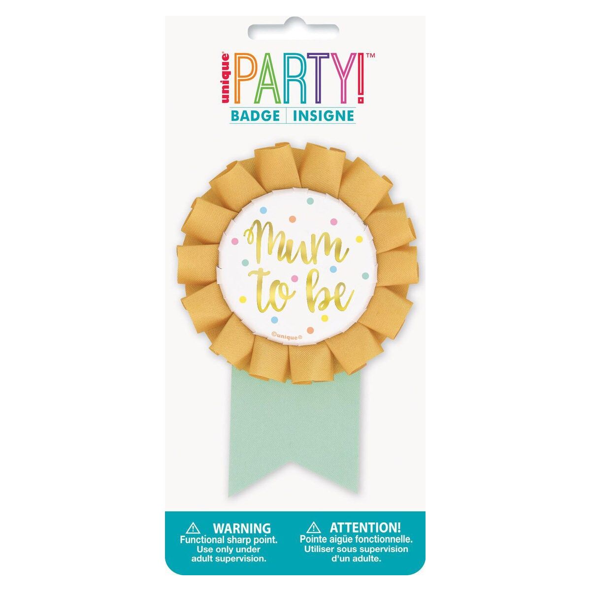 Mum To Be Award Ribbon - Gold - Dollars and Sense