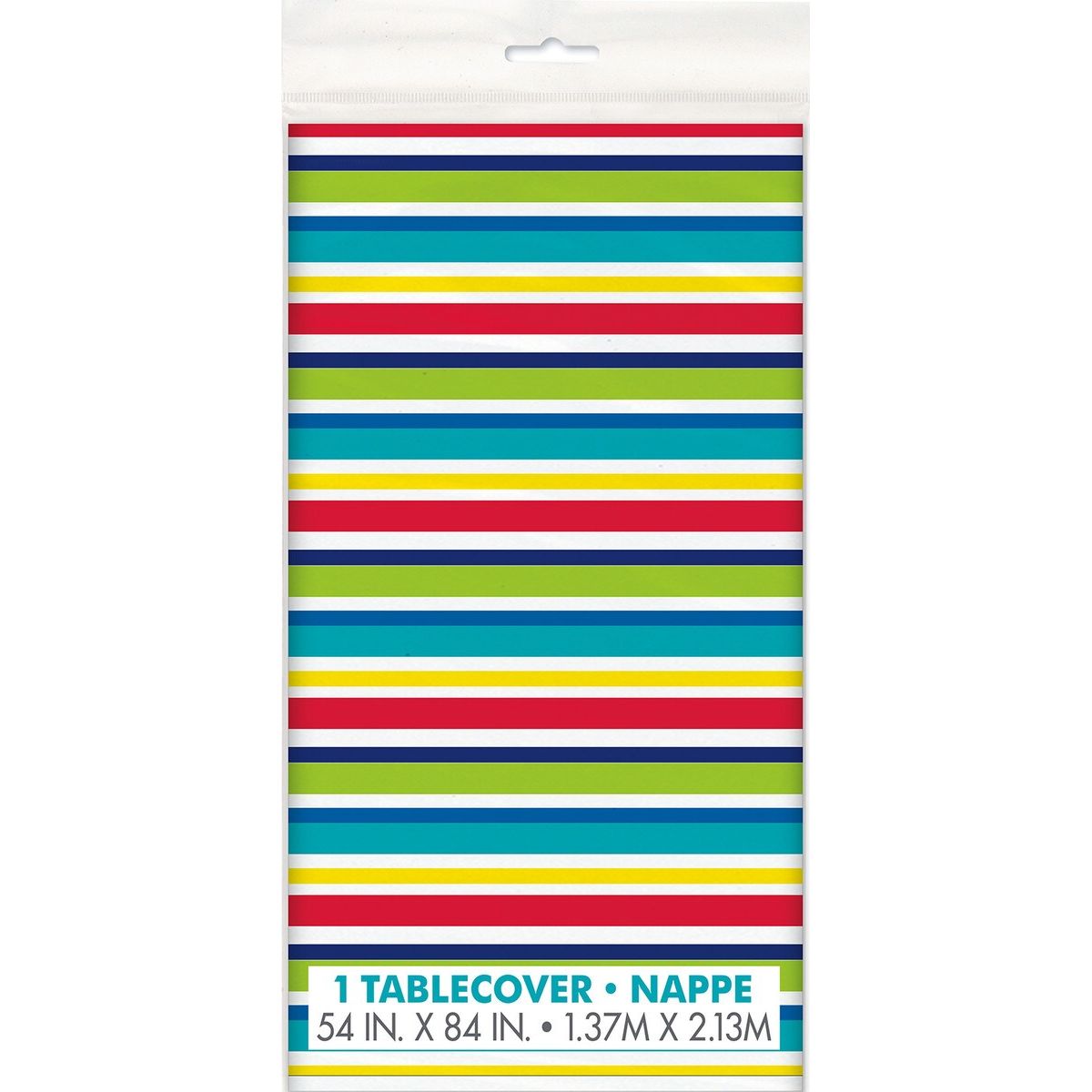 Birthday Stripes Tablecover - Peppy - Dollars and Sense