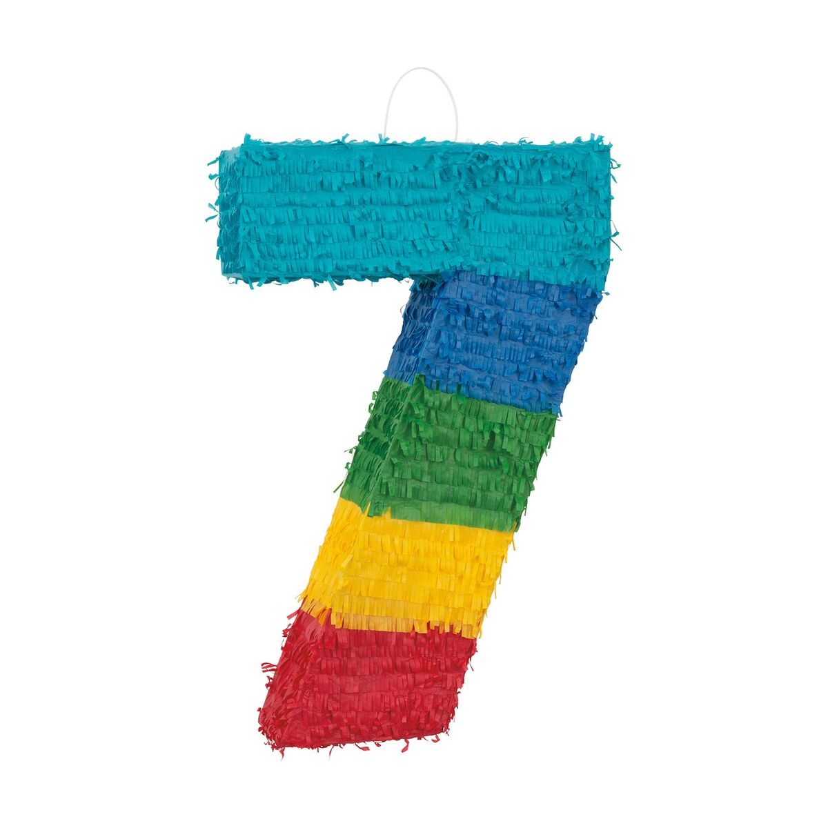 Piñata  Numeral 7 - Rainbow