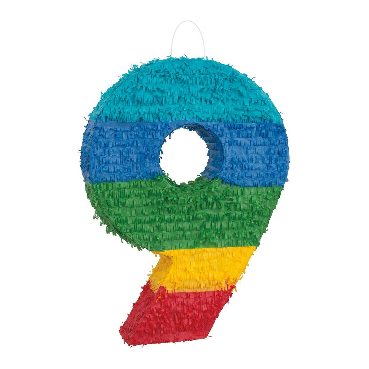 Piñata Numeral 9 - Rainbow