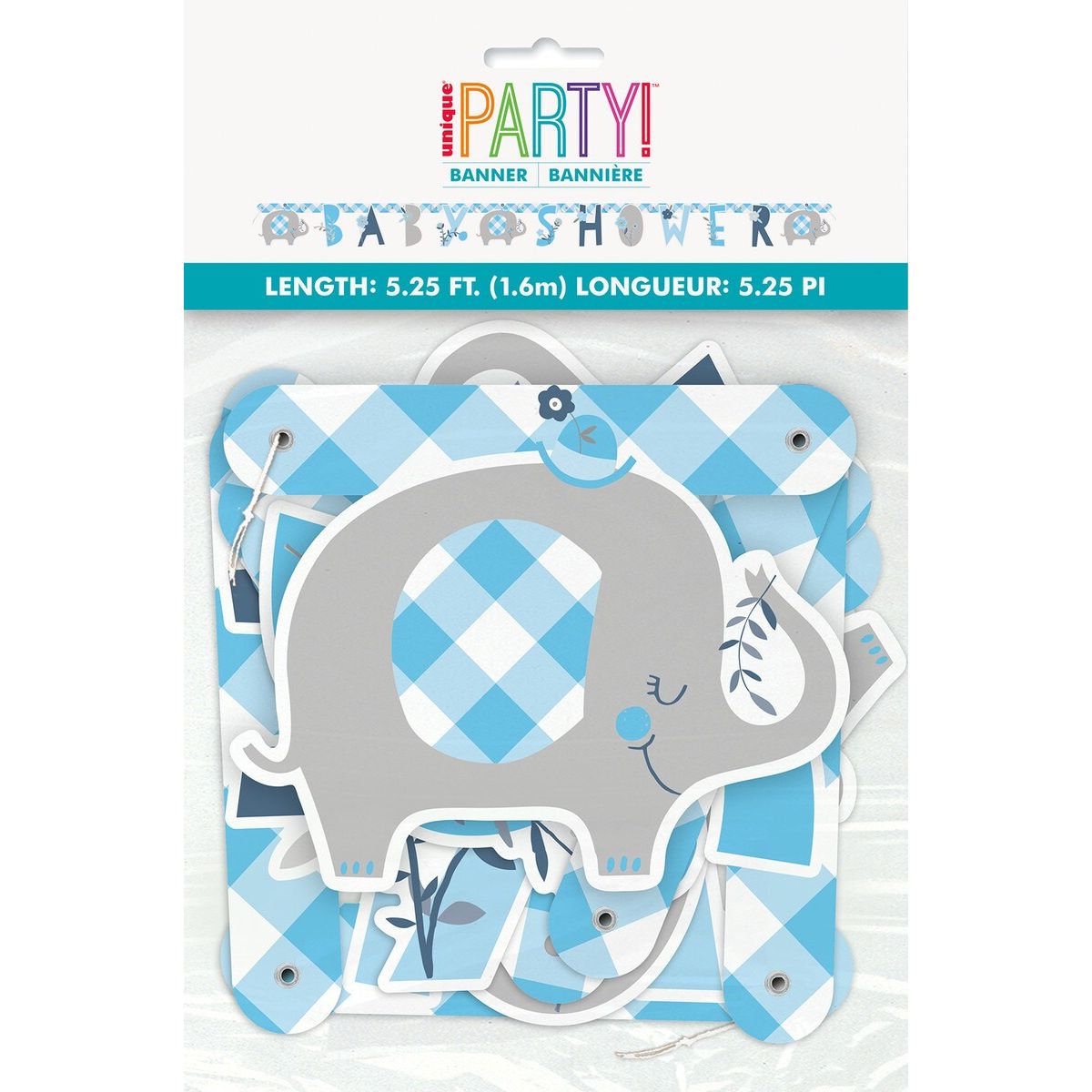 Elephant Jointed Banner - Blue - Dollars and Sense
