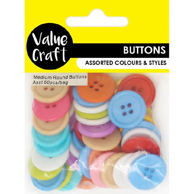 Buttons Round - Medium - Dollars and Sense