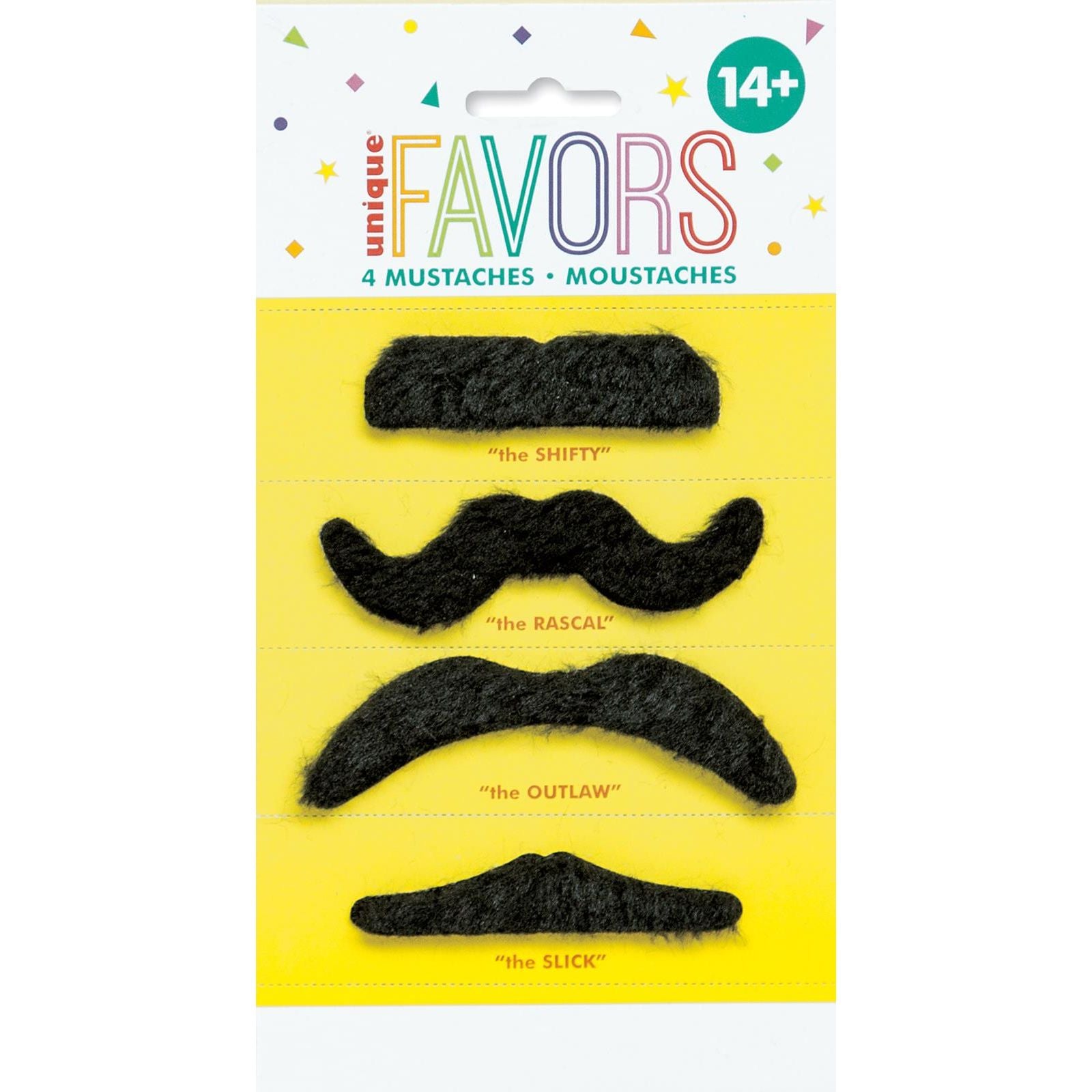 Assorted Moustaches - Party Favors SKU 84792 - Dollars and Sense