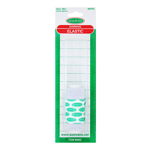 Shirring Elastic - White - Dollars and Sense