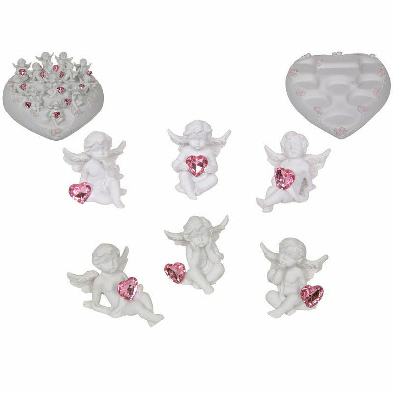Cherub with Heart Figure 4cm - Dollars and Sense