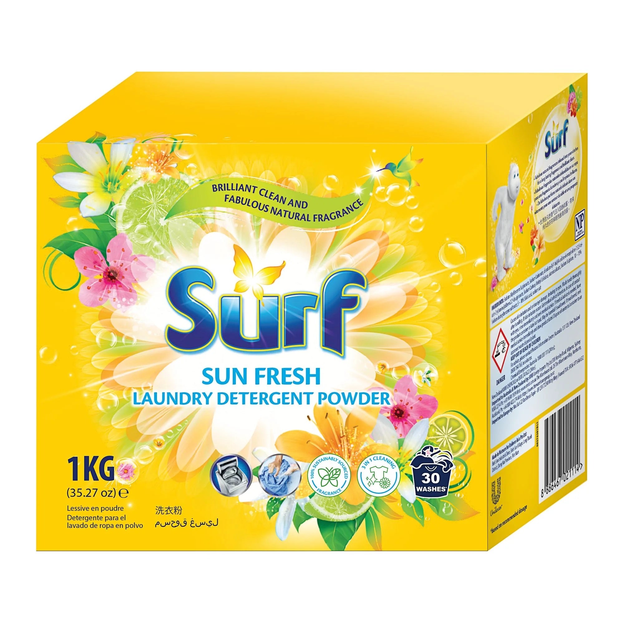 Surf 1kg Laundry Detergent Powder Sun Fresh