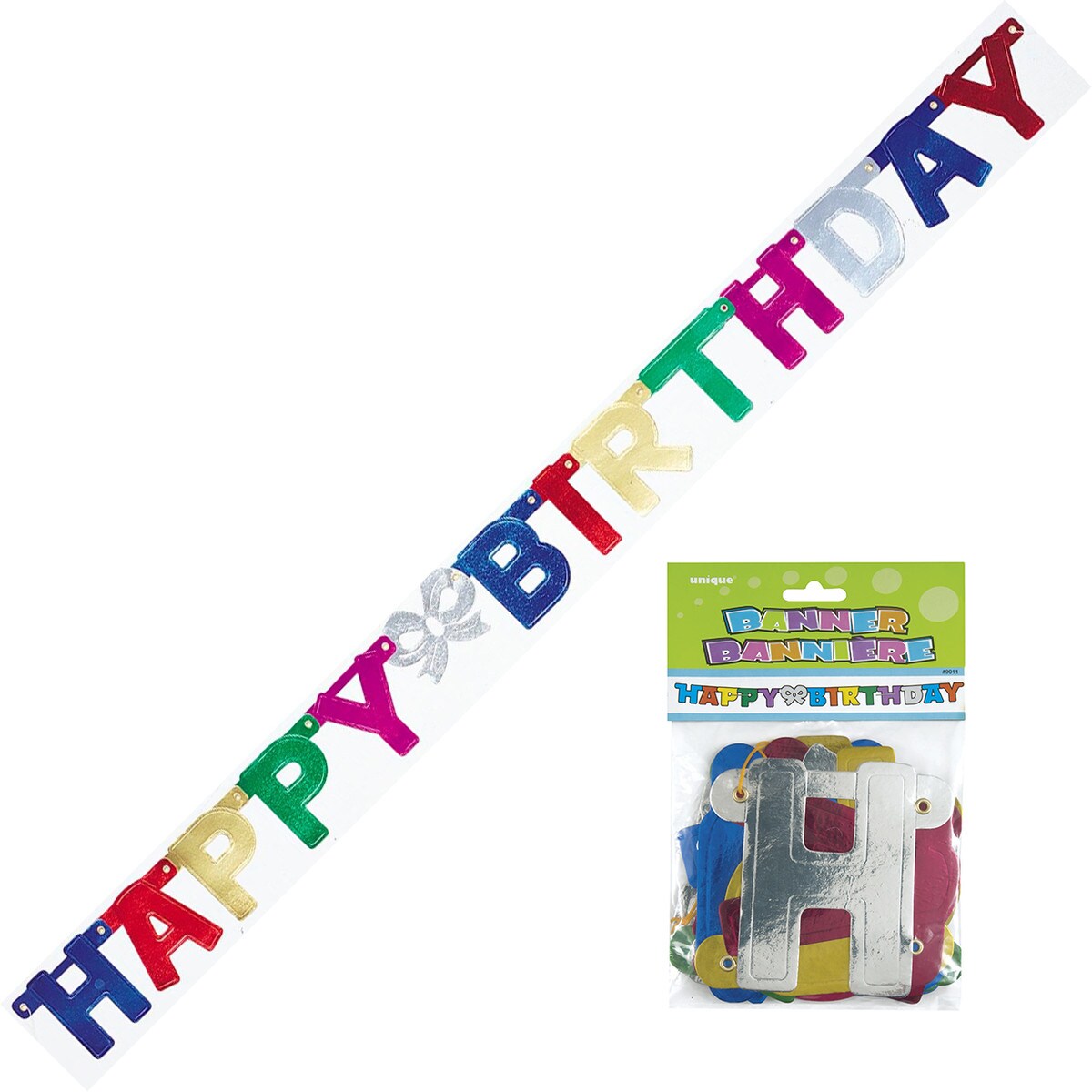 Happy Birthday Jointed Banner - Deluxe - Dollars and Sense