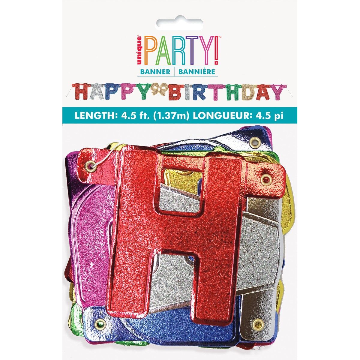 Happy Birthday Banner - Glitter - Dollars and Sense