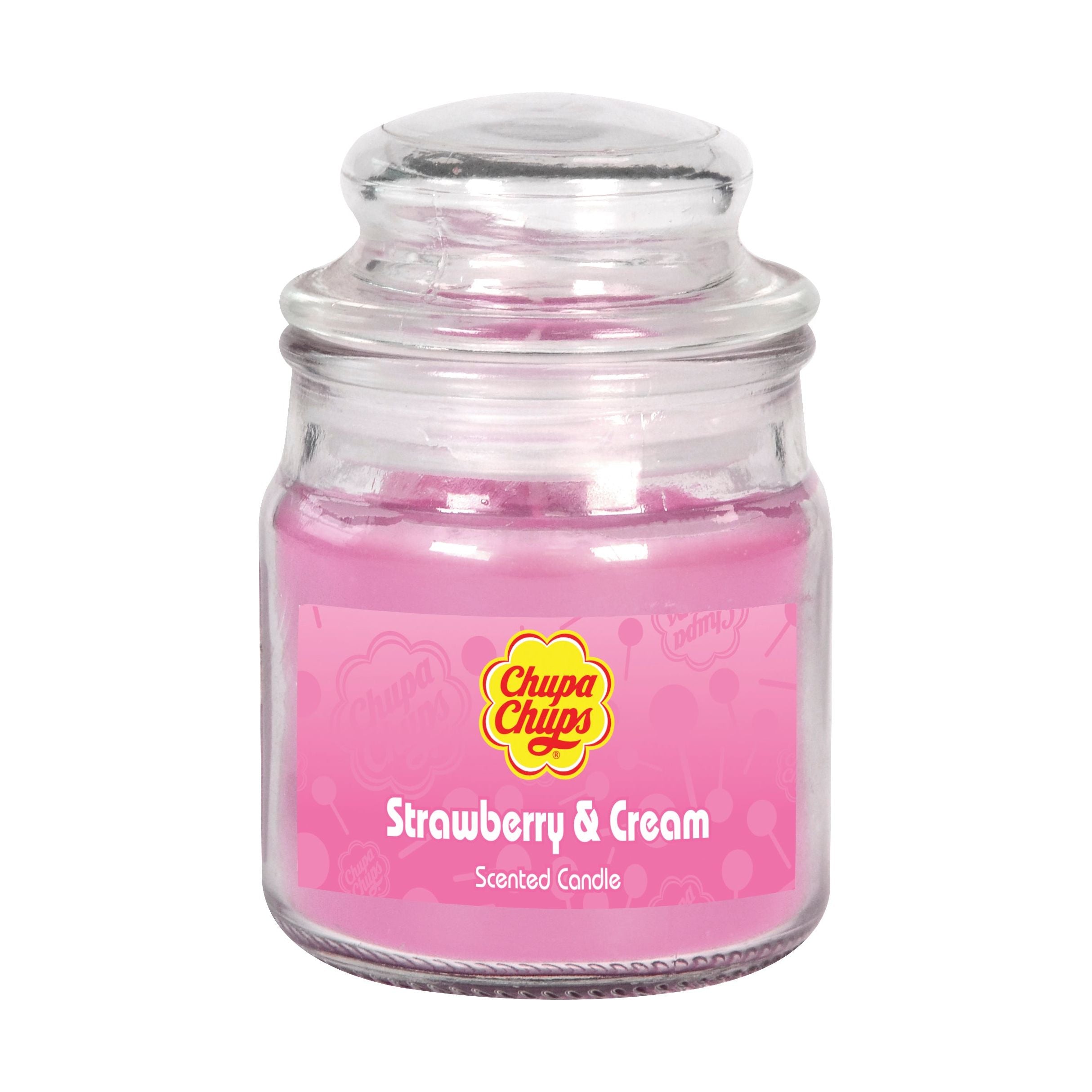 Chupa Chups Scented Candle - Strawberries & Cream - Dollars and Sense