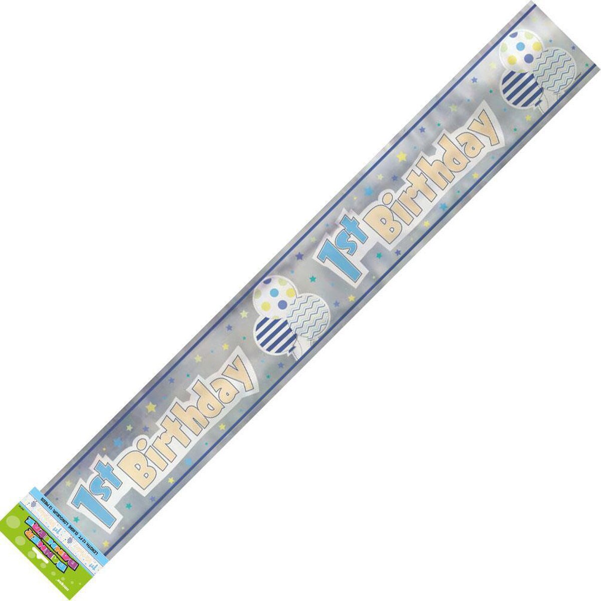 Foil Banner 1st Birthday - Boy - Dollars and Sense