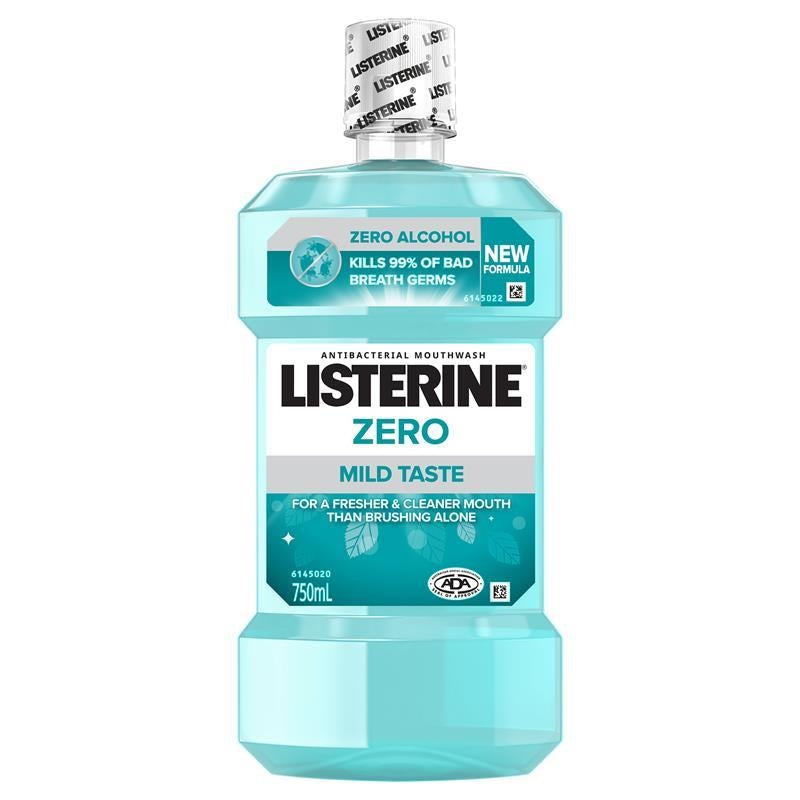 Listerine 750ml Mouthwash Zero Mild Taste
