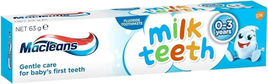 Macleans 63G Toothpaste Milk Teeth 0-3