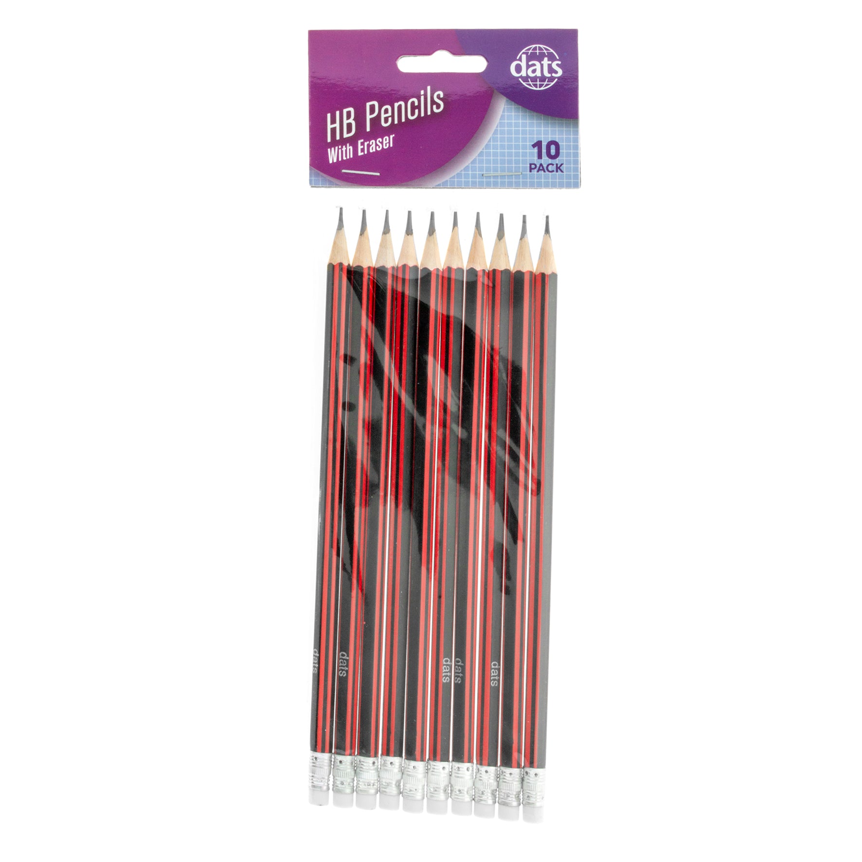 HB Pencils - Black & Red Barrel