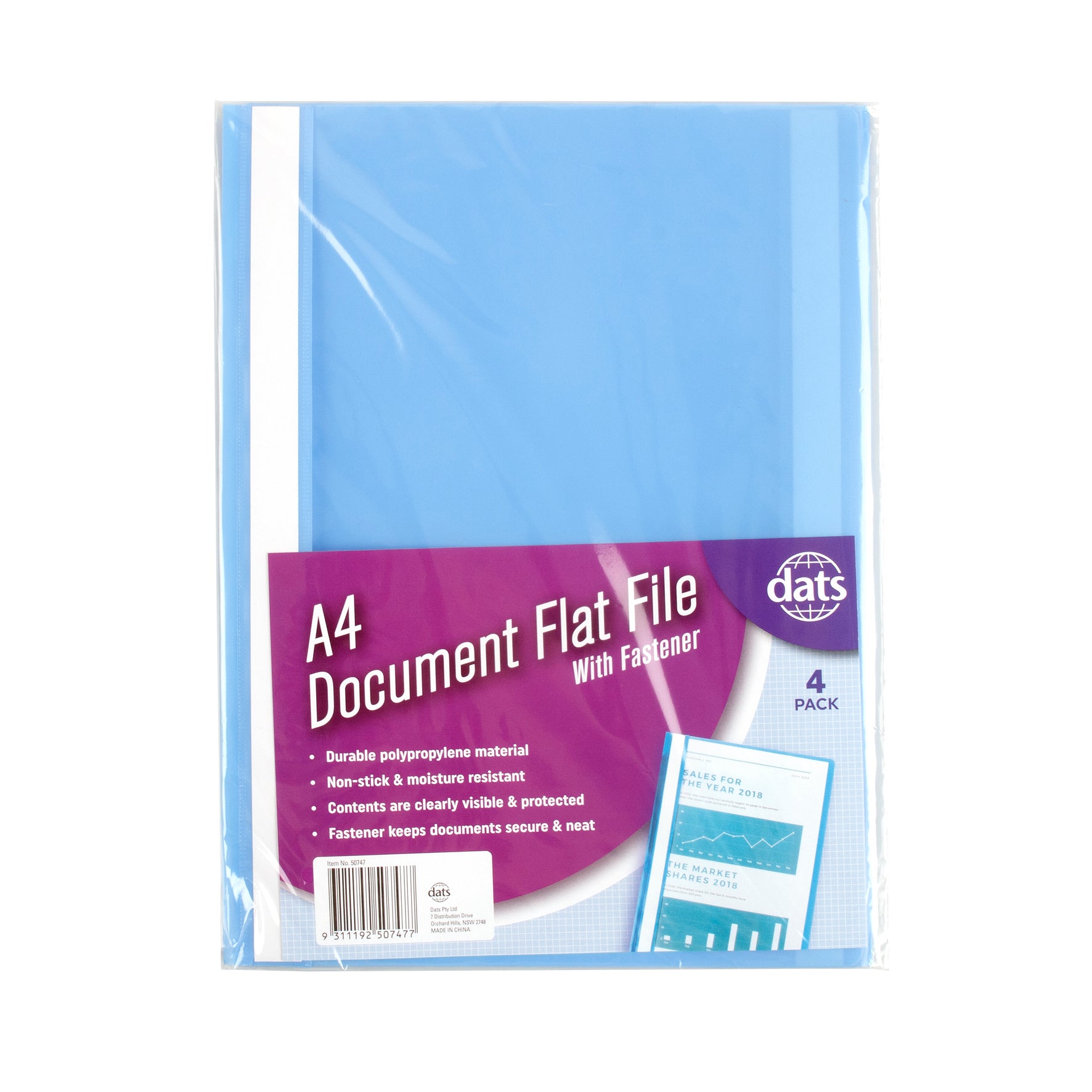 Document Folder - Flat File with Fastener