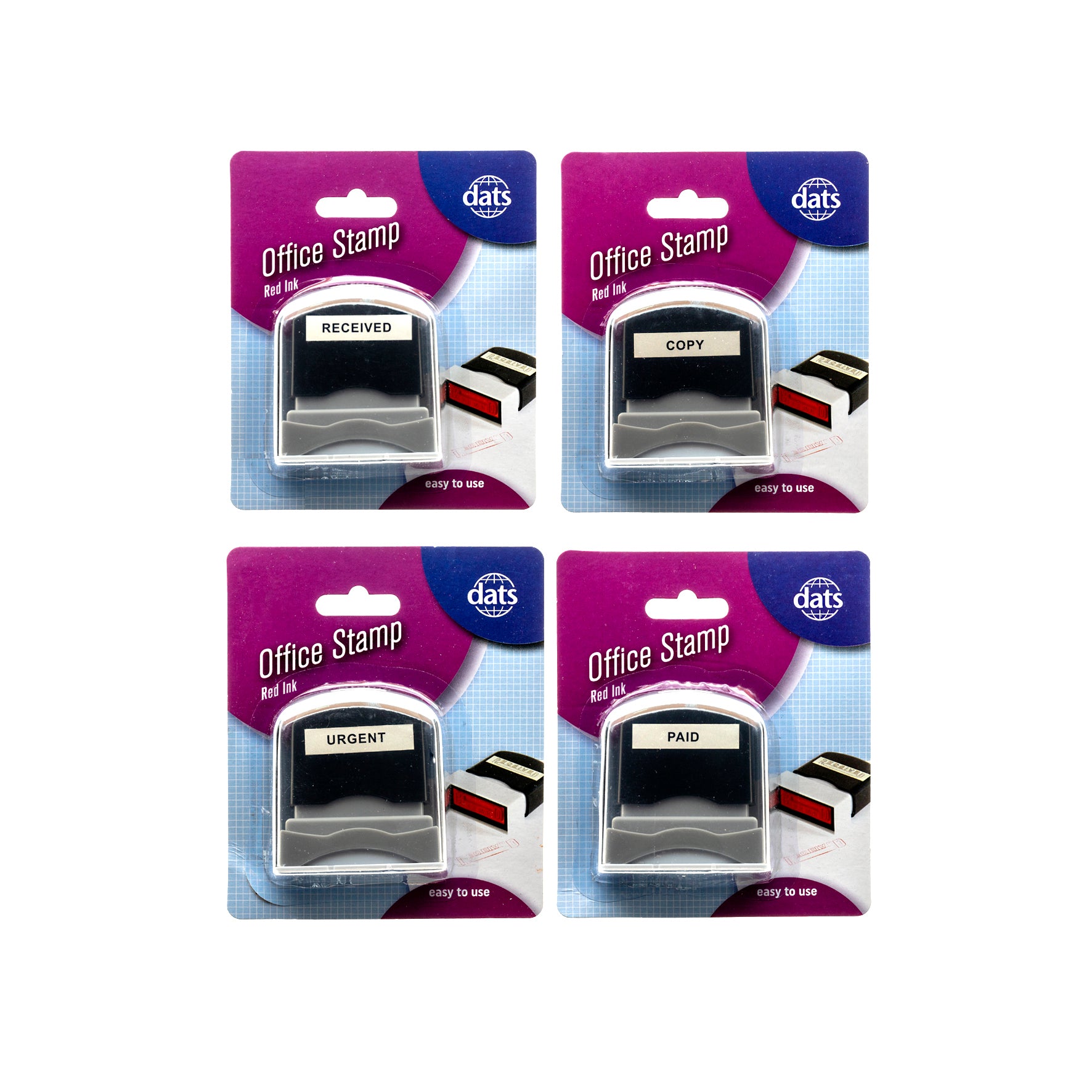 Office Stamps - Red Ink