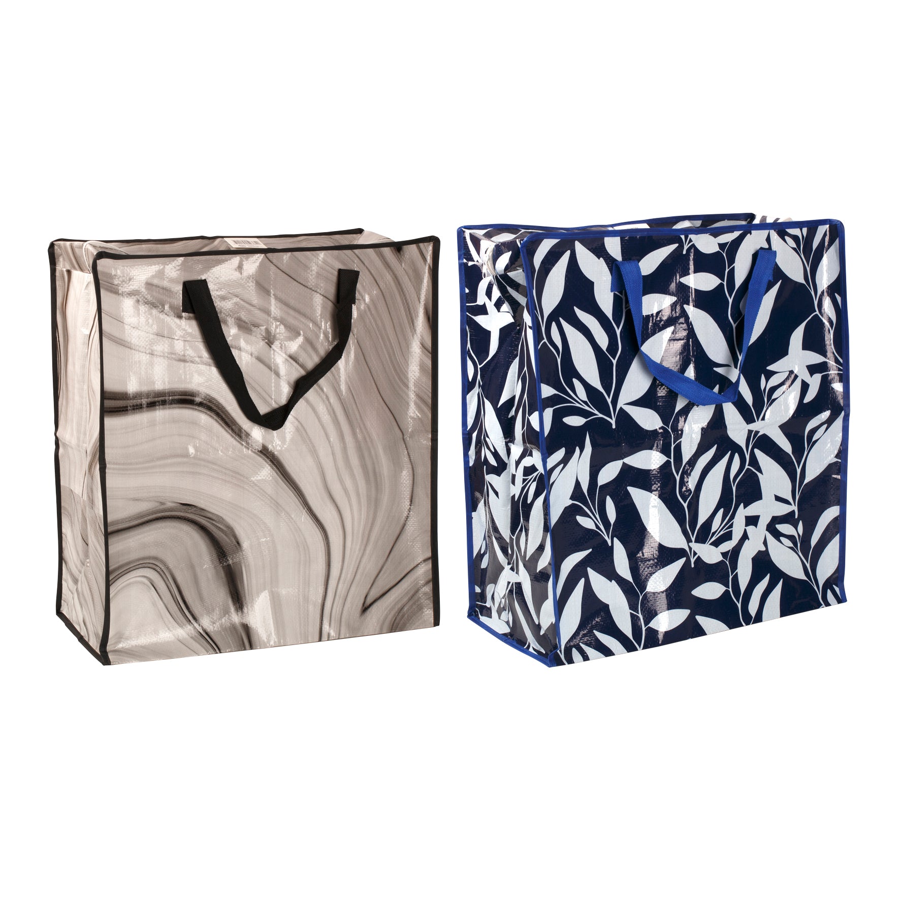 Zip Up Striped Packing Storage Bag - Medium