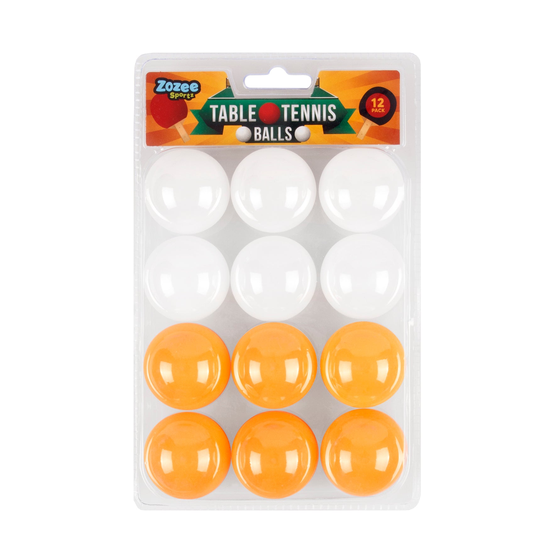 Table Tennis Balls - Orange & White