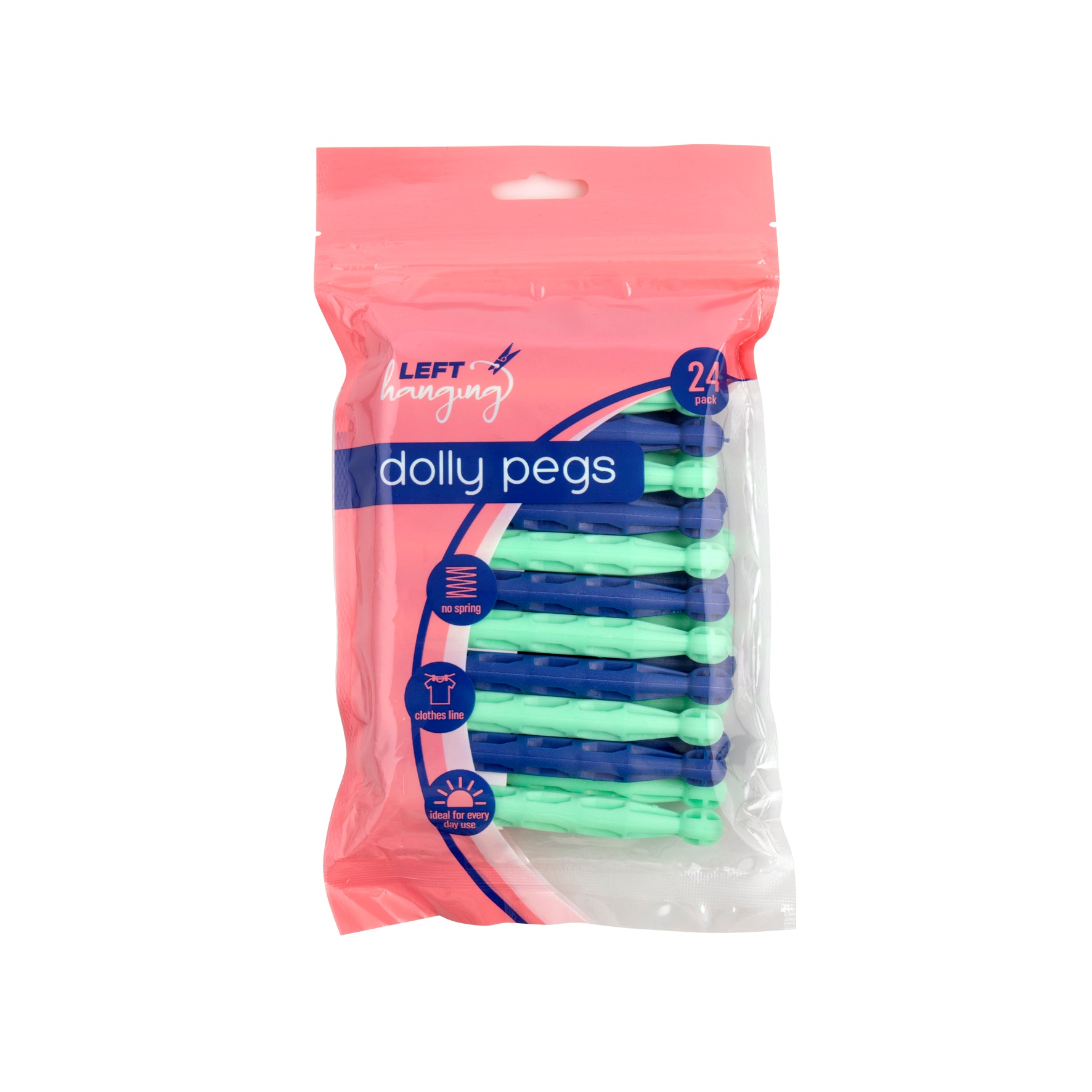 Zilch - Plastic Dolly Pegs - No Spring