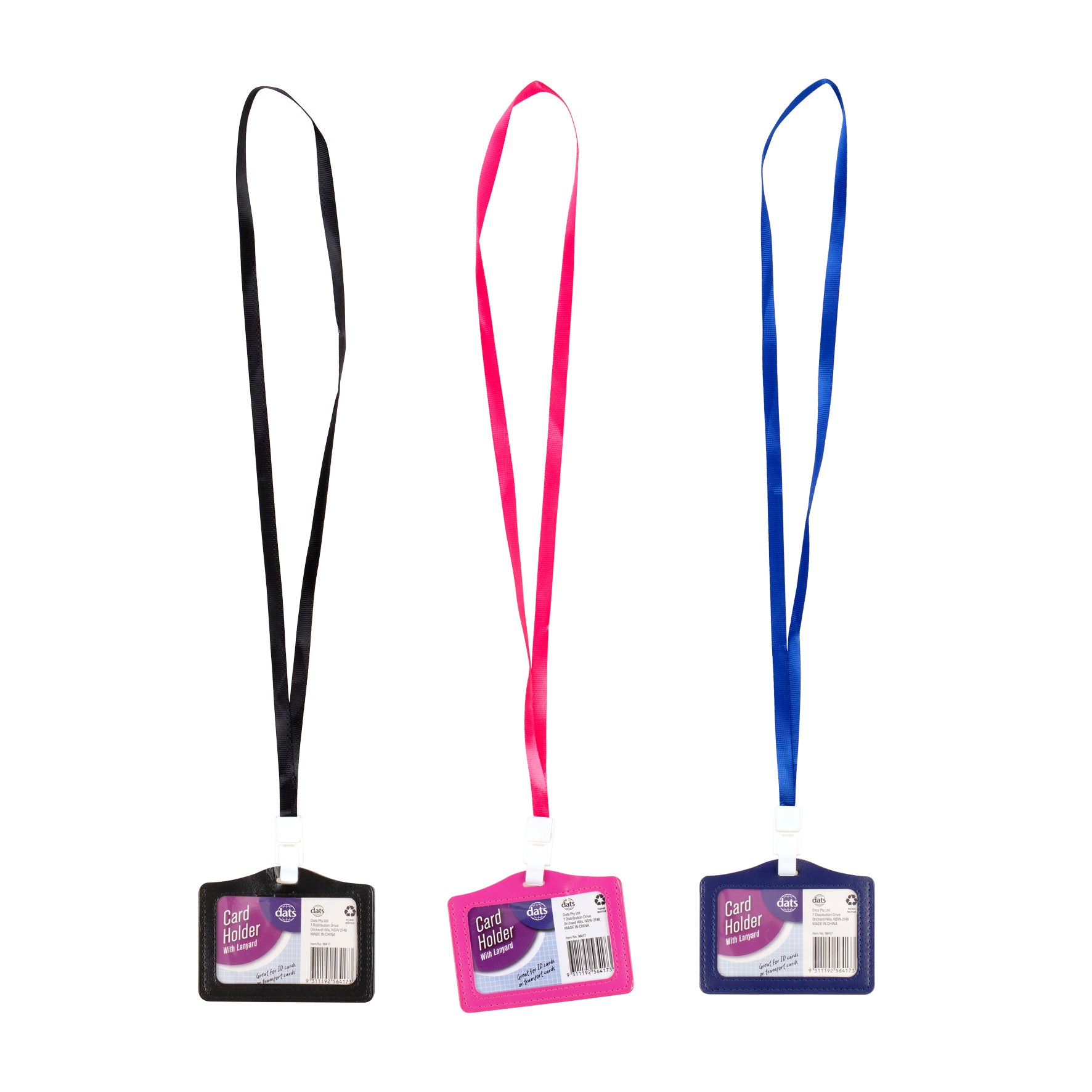 Card Holder ID with Lanyard - Soft Horizontal