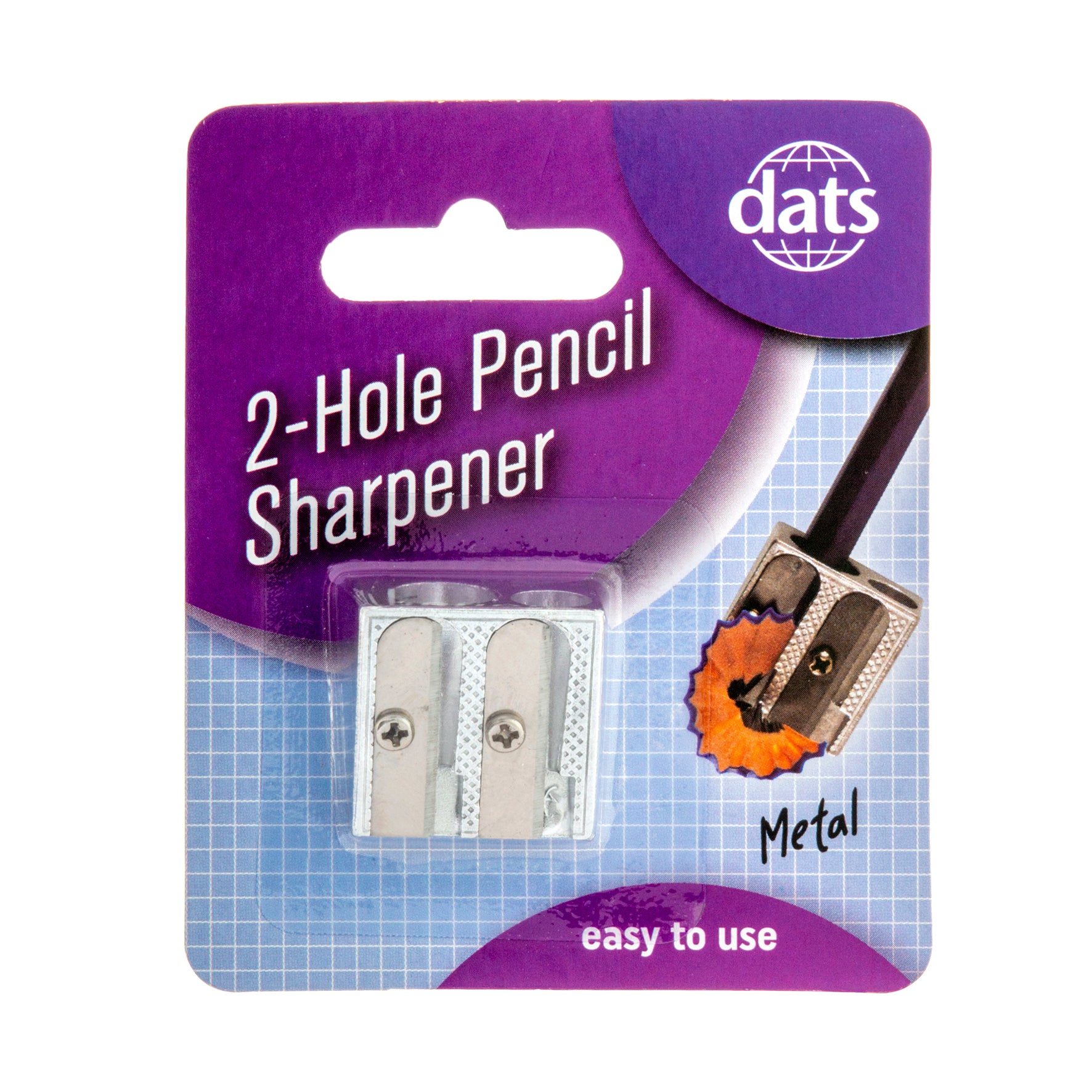 2 Hole Pencil Sharpener - Metal