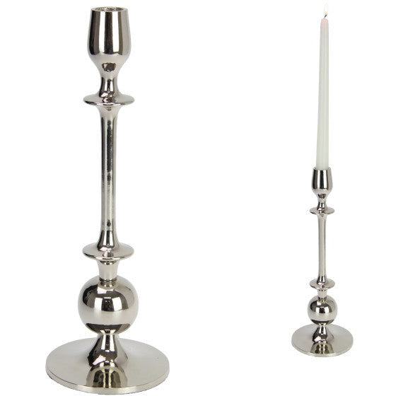 Silver Taper Candle Holder - Dollars and Sense