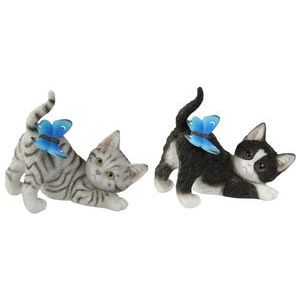 Cat with Blue Butterfly on Back 18cm