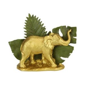 25cm Gold Jungle Elephant Home Decor
