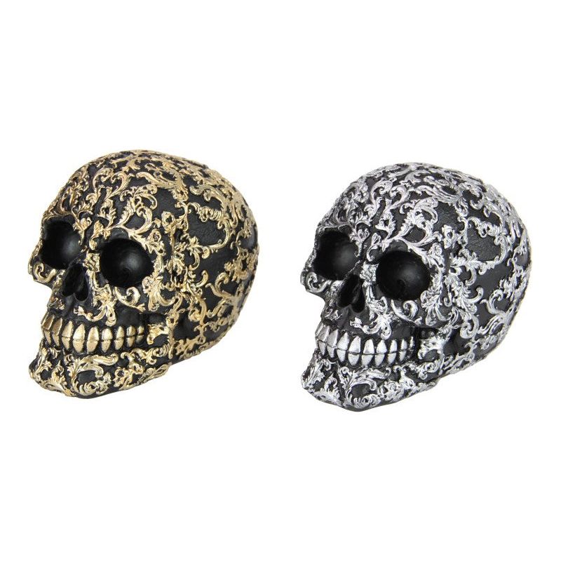 Black Skull in Gold or Silver Finish - Dollars and Sense