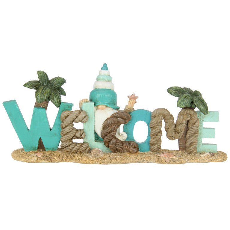 Beach Gnome with Welcome Sign - Dollars and Sense