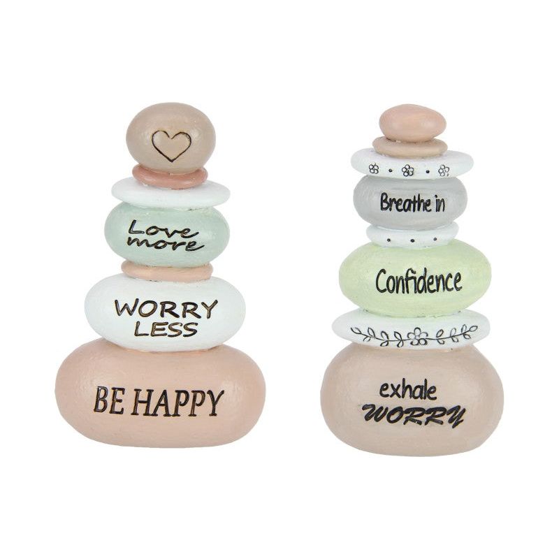 Cairn Stack with Inspirational Wording - Dollars and Sense