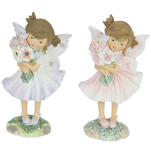 Fairy Holding Flowers in Pretty Dress - Dollars and Sense