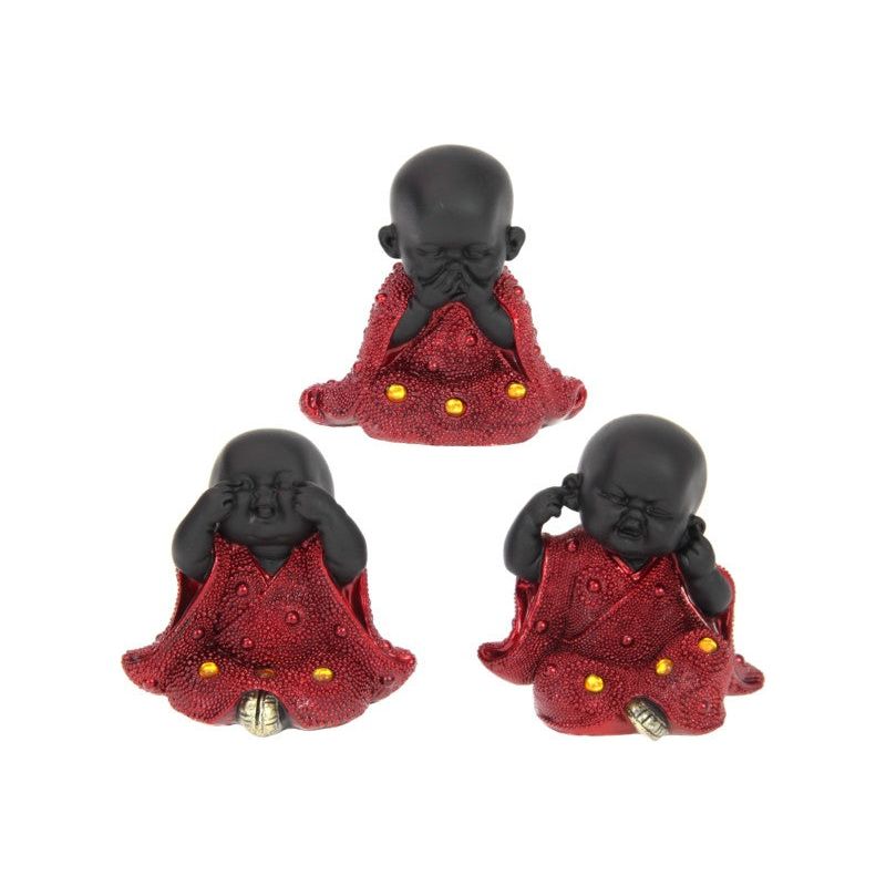 Cute Wise Monks In Red Beaded Robe - Dollars and Sense