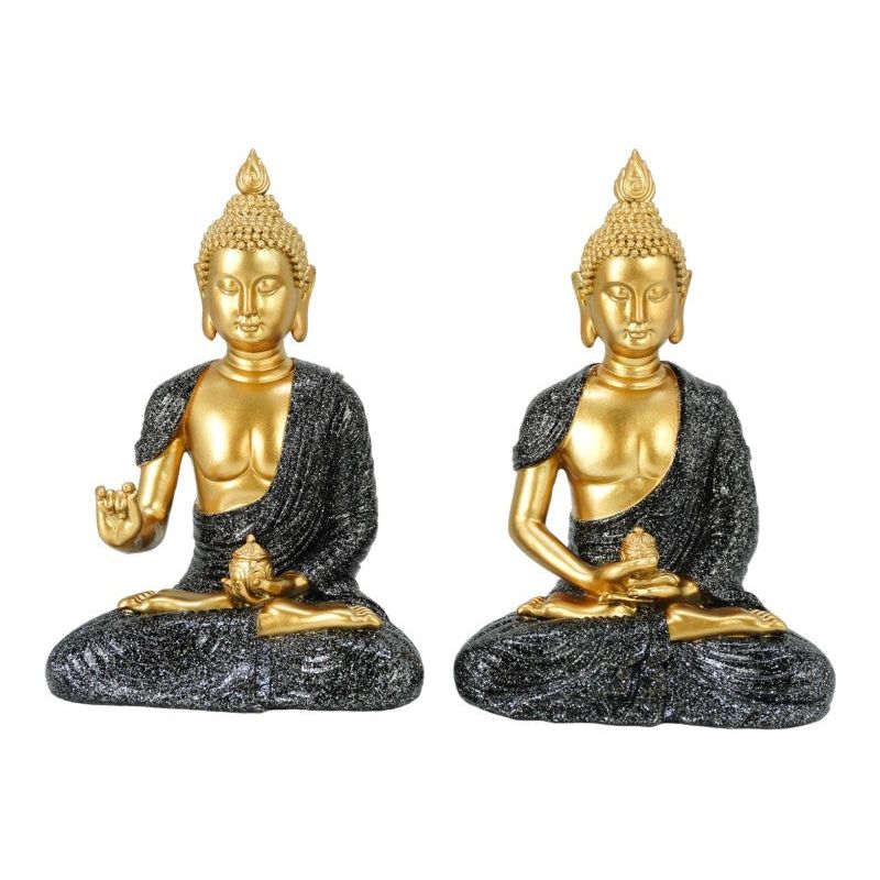 Sitting Buddha With Black Robe - Dollars and Sense