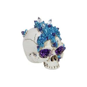 10cm Skull W/Purple Crystals