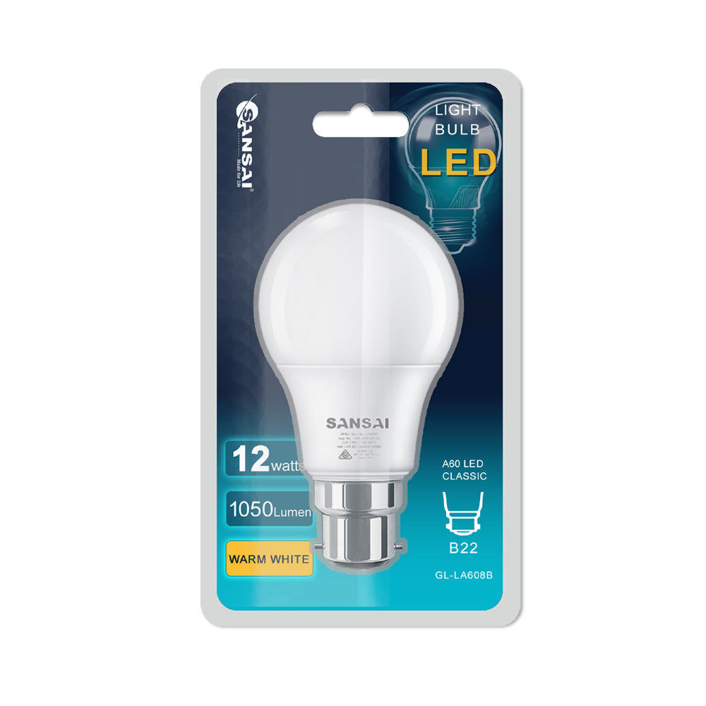 LED Bulb A60-12W-B22-WarmWhite