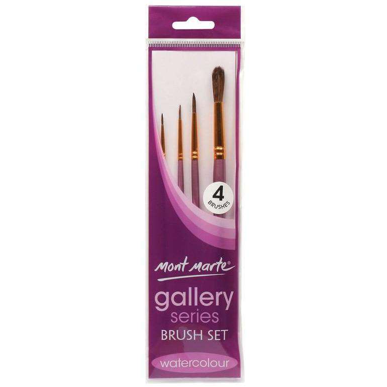 Mont Marte Gallery Series Watercolour Brush Set 4pc - Dollars and Sense