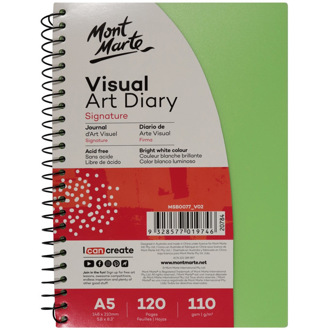 Mont Marte Visual Art Diary - Coloured Cover