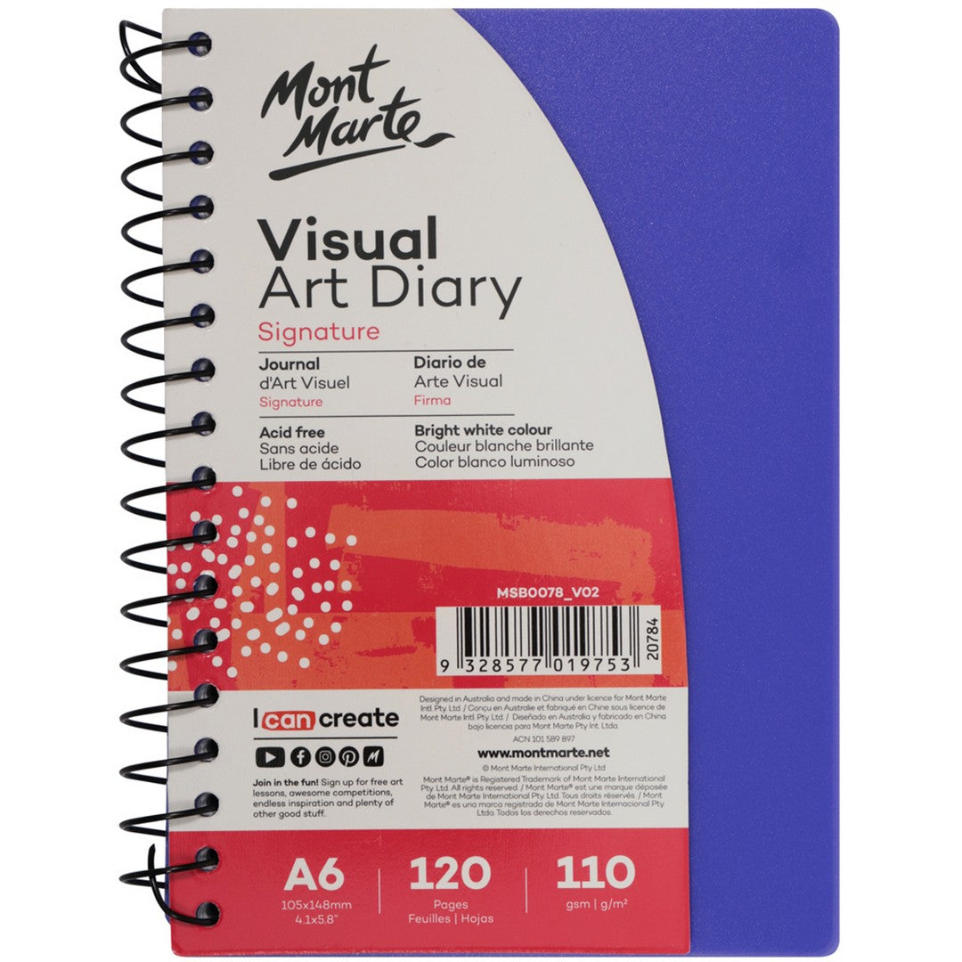 Mont Marte Visual Art Diary PP - Coloured Cover