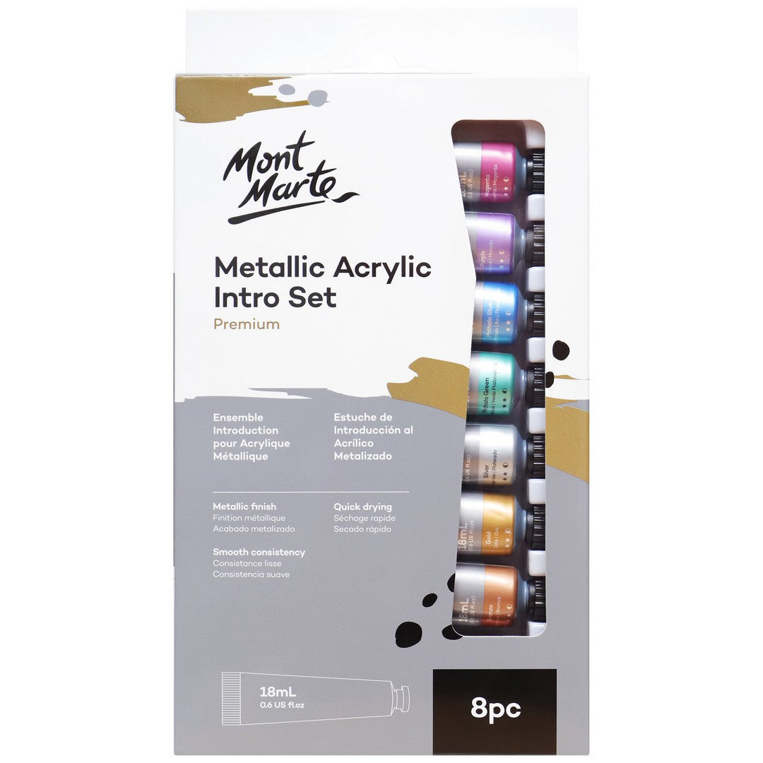 Mont Marte - Metallic Acrylic Paint Intro Set