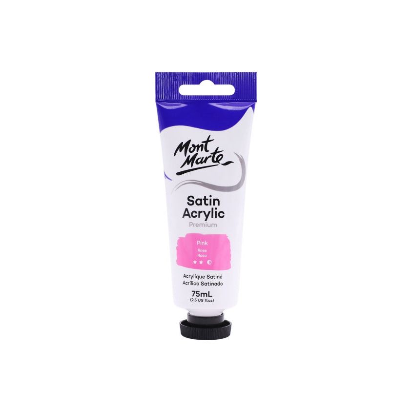 Mont Marte Satin Acrylic Paint - Pink - Dollars and Sense