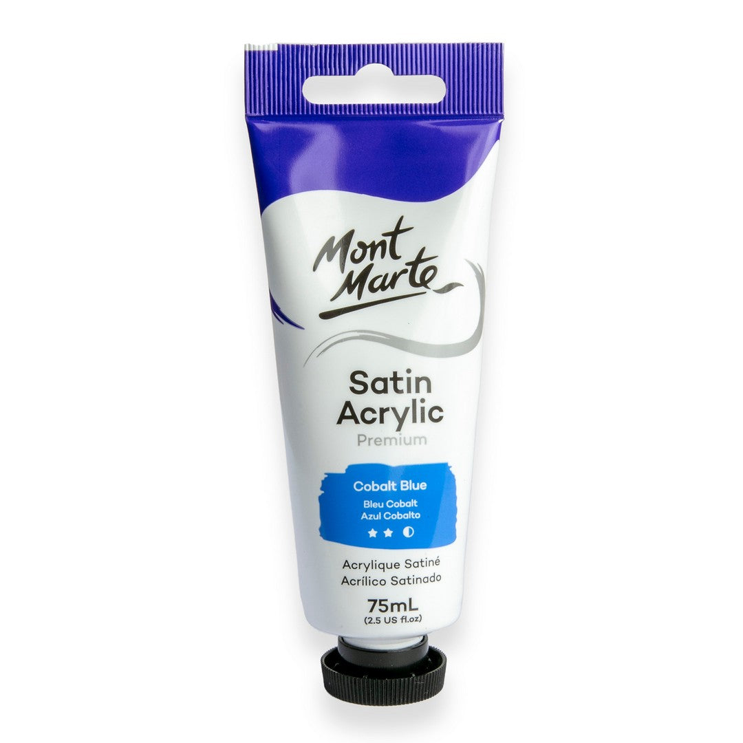 Mont Marte Satin Acrylic Paint - Cobalt Blue