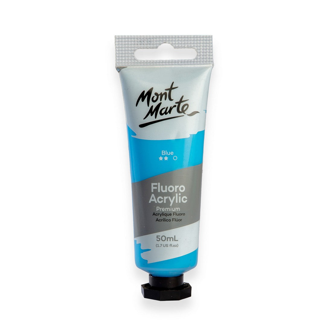 Mont Marte Premium Fluro Acrylic Paint - Blue